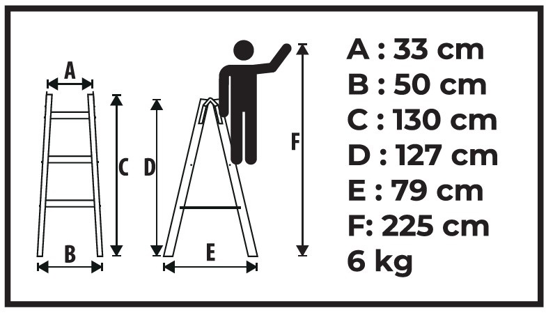 STRENDPRO štafle 130cm a